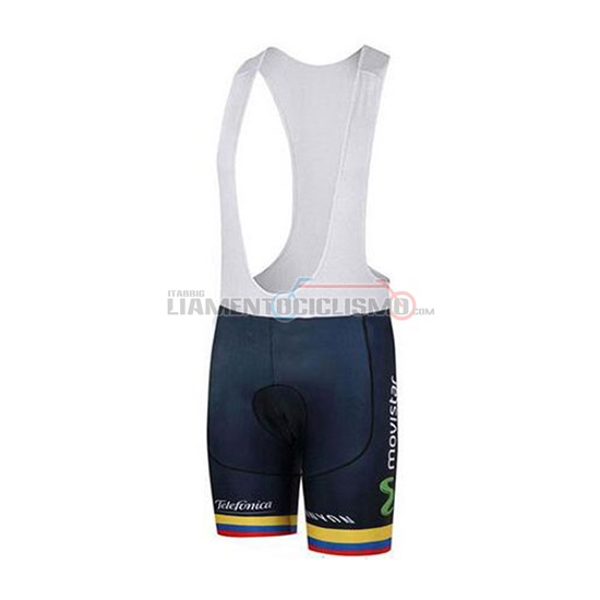 Abbigliamento Ciclismo Movistar Manica Corta 2018 Campione Colombia